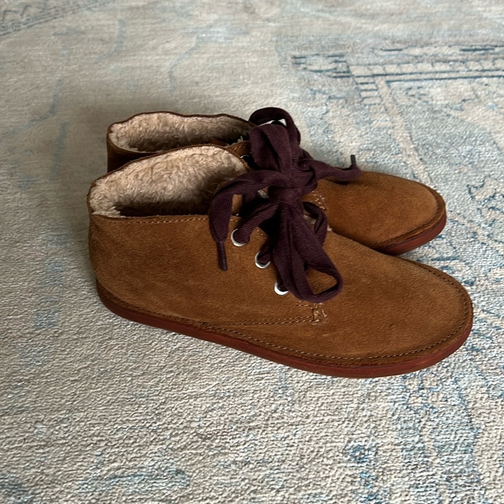Zara Girl Suede Leather Chukka Lace Up Boots EU 32